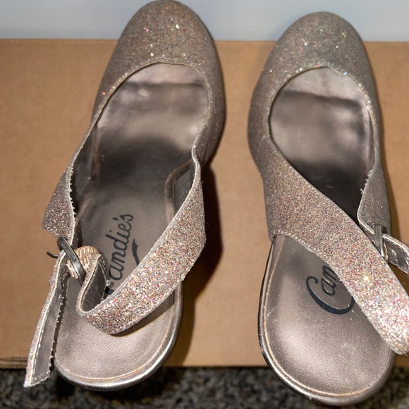 Candie's glitter platform slingback stiletto heel Size 6 - Picture 4 of 7